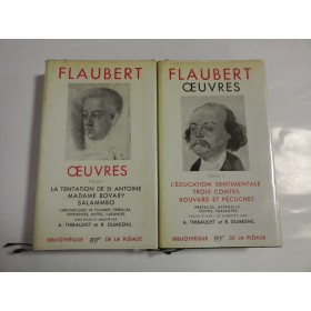 FLAUBERT  -  OEUVRES  tome I; tome II  -  Bibliotheque de la Pleiade, 1958  